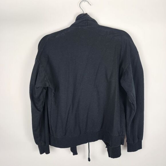 YOUNG FABULOUS BROKE WOMENS MEDIUM OPEN FRONT WATERFALL CARDIGAN SWEATER STRINGS - Picture 5 of 5